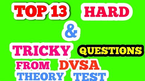 are theory tests hard|20 hardest theory test questions.